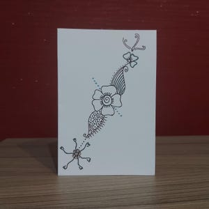 Carte de voeux design minimaliste au henné