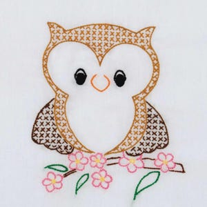 Owl Theme Quilt Blocks (#733-795) ~ 9&quot; Blocks ~ Preprinted Jack Dempsey Embroidery Pattern ~ All Blocks are the Same
