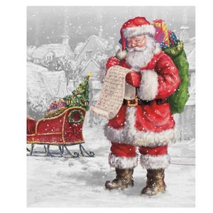 Santa&#39;s Wish List ~ Christmas Holiday ~ Riley Blake Fabric Panel 36&quot; x 44&quot;