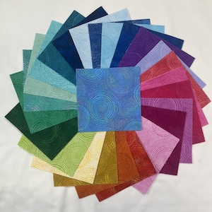 50 5" Squares ~ Radiance ~ Windham Fabrics ~ Charm Pack ~ Brights