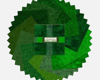 Emerald Forest ~ 42 5&quot; Squares ~ Wilmington ~ Green Charm Pack