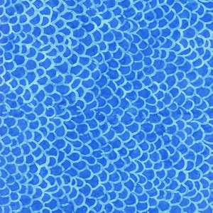 Blue (B2514) ~ Happy Batiks ~ By the Half-Yard ~ Tonga Batik Happy Collection ~ Timeless Treasures