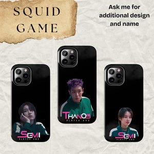 Thanos Player, 380 Player, Squid Game stoere telefoonhoesjes, Player 230, telefoonhoesjes, beschermende telefoonaccessoires, Geeky Phone Gear,