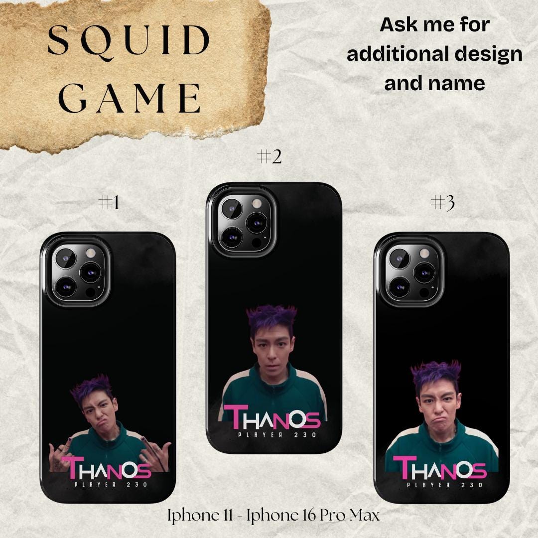 Squid Game Thanos Player 230 Phone Case, Protective Glossy Cover - Etsy Squid Game Thanos Player 230 Phone Case, Protective Glossy Cover - Etsy