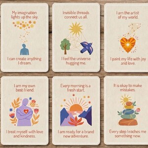 Mindfulness Affirmation Cards for Kids | Montessori Emotional Learning