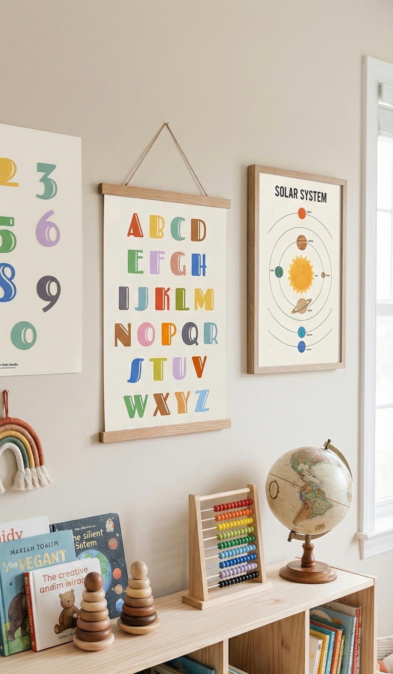 Kids Alphabet Poster | Colorful ABC Nursery Wall Art - Etsy