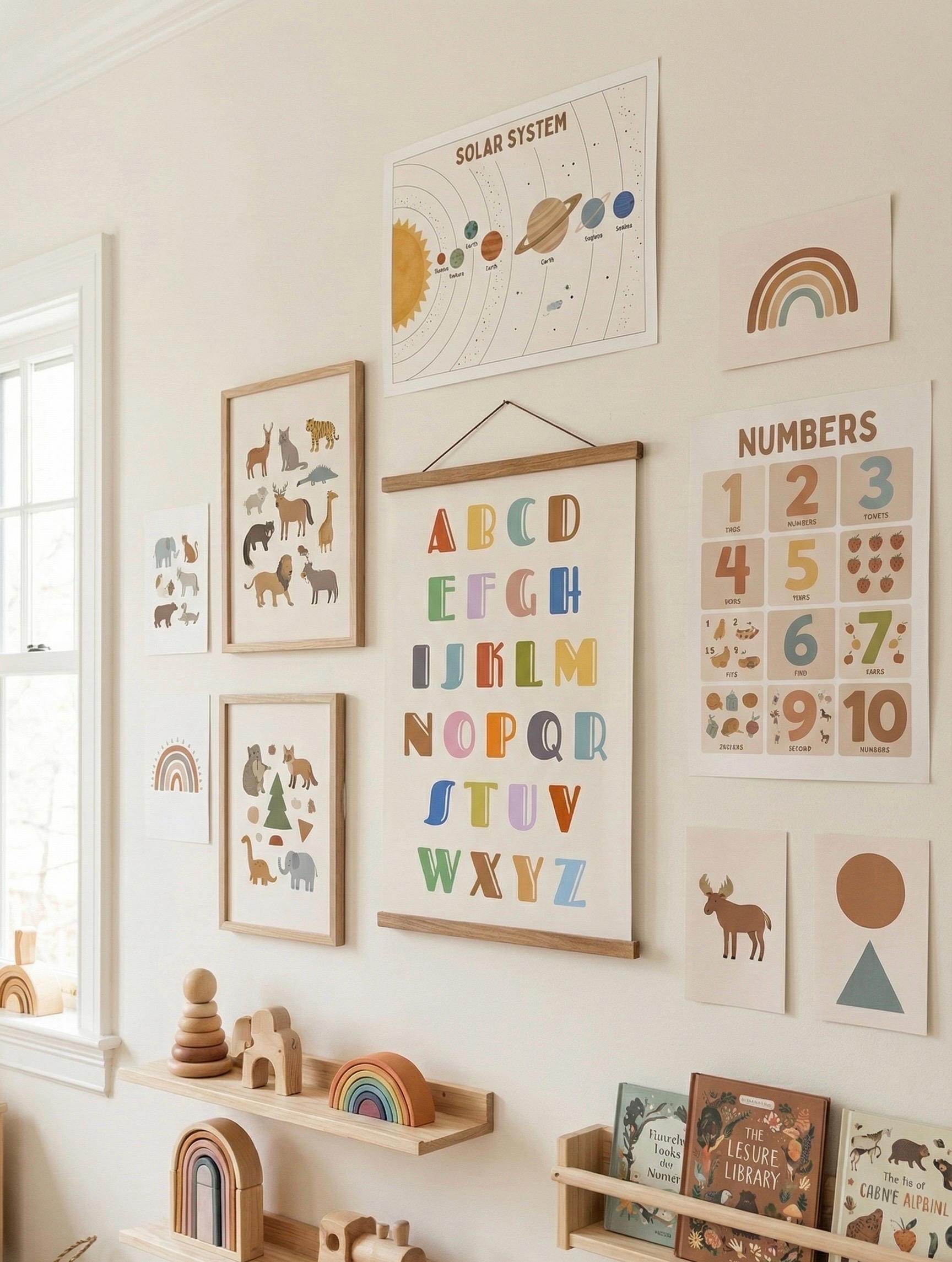 Kids Alphabet Poster | Colorful ABC Nursery Wall Art - Etsy
