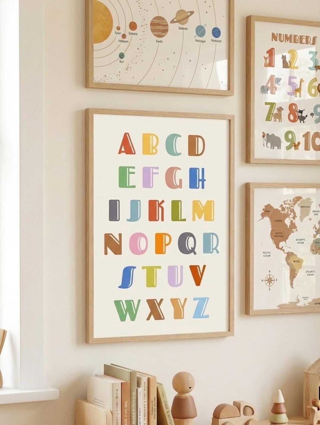 Kids Alphabet Poster | Colorful ABC Nursery Wall Art (PDF Download A4 ...