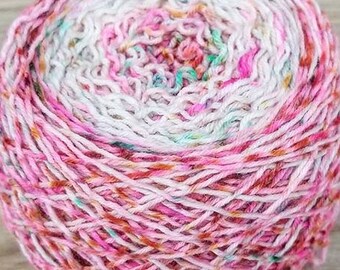 Hand dyed speckled gradient sock yarn