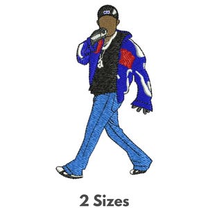 Kendrick Embroidery Design – (2 maten) – machineborduurbestand, hiphop-portretsteek, digitale download