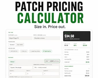 Patch Pricing Calculator for Embroidery Sellers | Stitch Count and Quote Tool