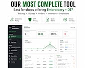 Complete Embroidery & DTF Shop Manager — Pricing, Quotes, Orders, Inventory Tracker for Small Apparel Businesses
