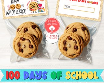 100 Days of School Treat Toppers, 100thDay of School Treat Toppers, School Treat Toppers, Smart Cookie Treat Topper, Classroom Treat Topper
