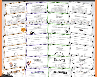 Printable Halloween Activity Bundle | Kids Halloween Printables | School Classroom Halloween Activity Pages | Halloween Digital Download