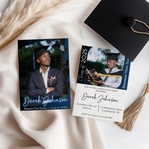 Editable Graduation Invitation Template, Editable Graduation Announcement, Grad Party Invite, Modern Graduation Invite, Graduation Templates