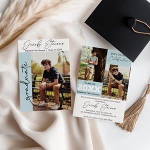 Editable Senior Graduation Invite Template, Editable Graduation Announcement, Grad Party Invite, Modern Graduation Invite, Invite Template