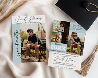 Editable Senior Graduation Invite Template, Editable Graduation Announcement, Grad Party Invite, Modern Graduation Invite, Invite Template