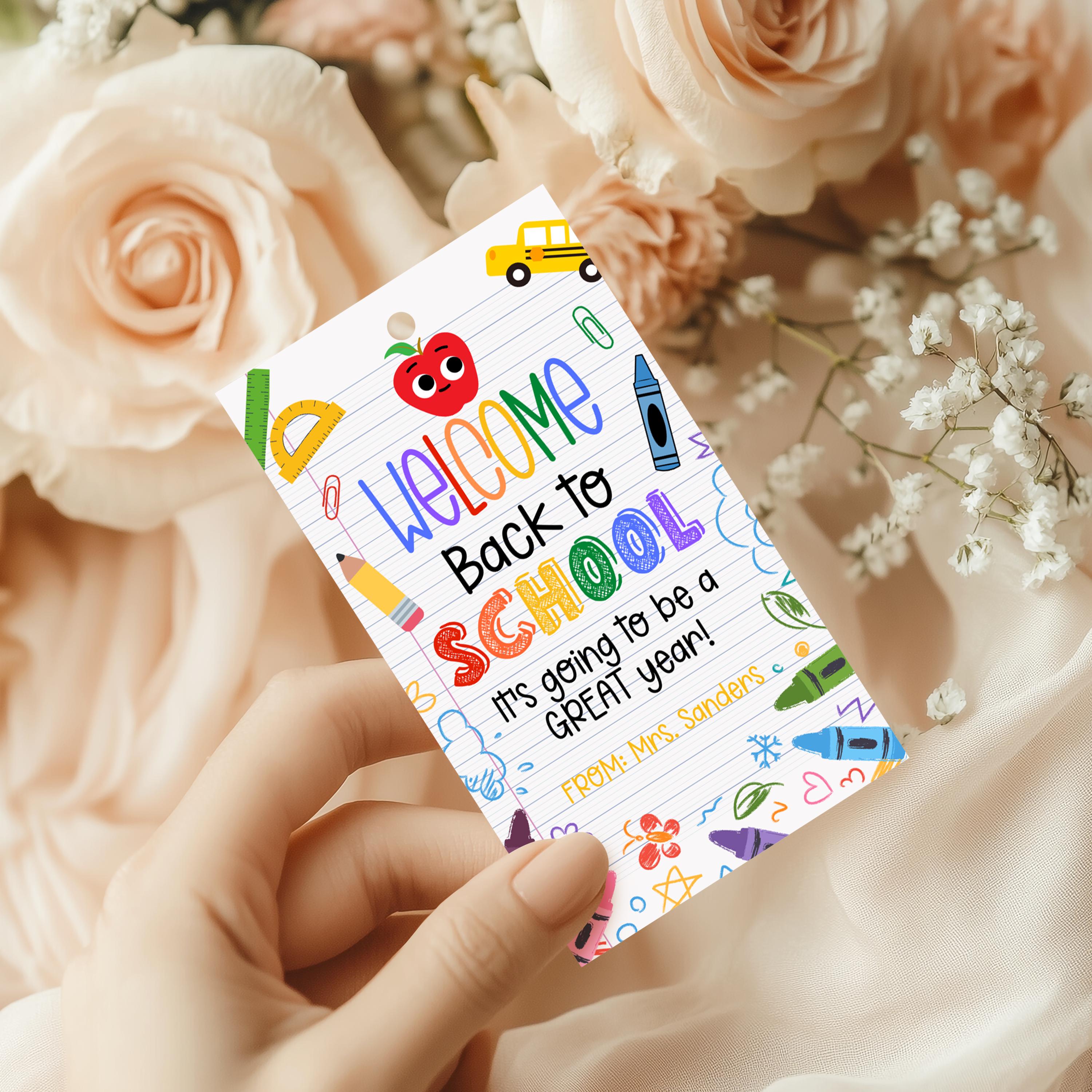 Editable Back-to-school Gift Tag, Back to School Gift Tag Template ...
