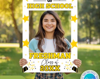 Editable First Day of High School Sign | Back to School Photo Prop | Canva Template | PDF Download