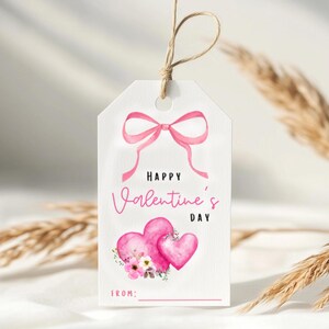 Happy Valentine&#39;s Day Gift Tags, Printable Gift Tags, Valentine Gift Tags, Printable Tags, Gift Tags, Printable Valentine Gift Tags