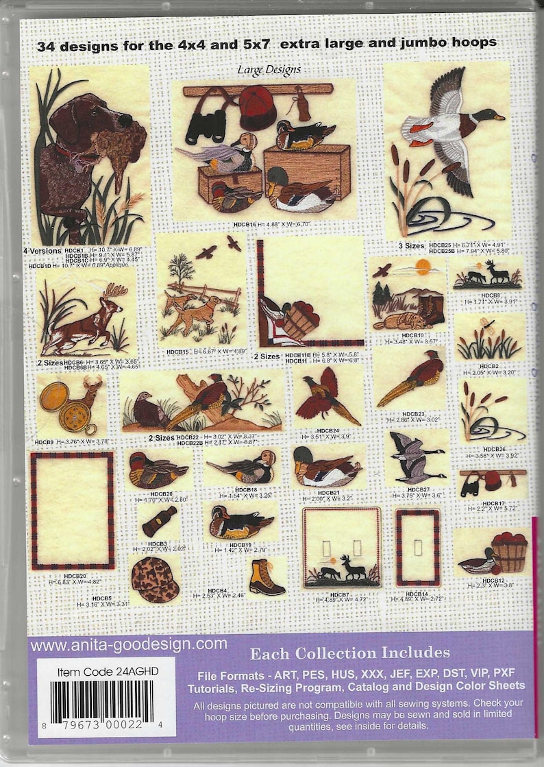 The Hunt by Anita Goodesign Embroidery Design on CD for 34 Designs Etsy