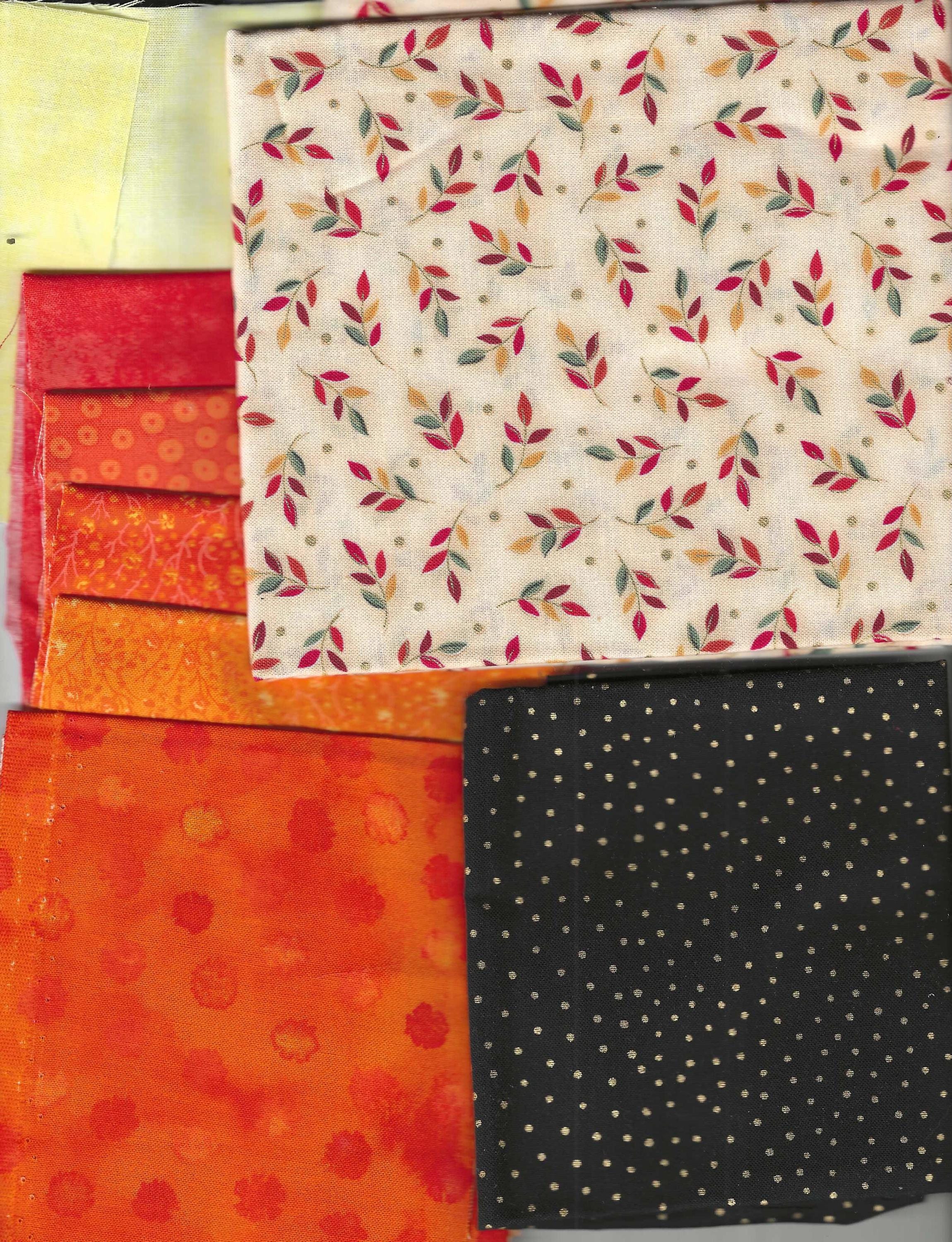 Pumpkin Kit for a Quilted Pictures - Size 9"x11" - Pattern and Cotton ...