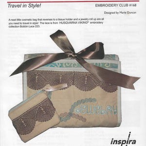 Kosmetiktasche, Stickdatei für Husqvarna Viking Maschinen, CD