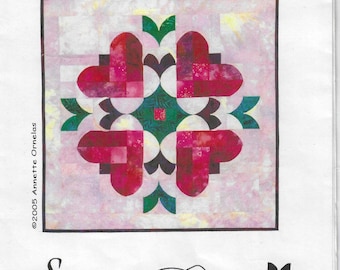 Heart to Heart by Southwind Designs pattern for 21.5&quot; square quilt