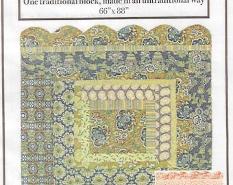 Charming Log Cabin Quilt Pattern by Afternoon Delights for 66 x 88 Quilt