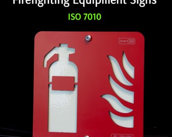 Brandskyddsskylt som lyser i mörkret: ISO 7010 aluminiumkomposit