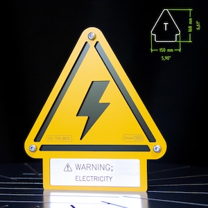 Danger High Voltage Sign: ISO 7010 Safety Warning, Weather Resistant