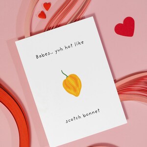 Scotch Bonnet - Carte de Saint-Valentin jamaïcaine | 5,5" x 4"