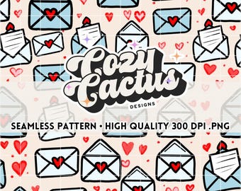 Note d'amour Saint-Valentin transparente motif 300 DPI PNG lettre coeurs papiers numériques vinyle tissu Surface lecture fichier enveloppe doux rien