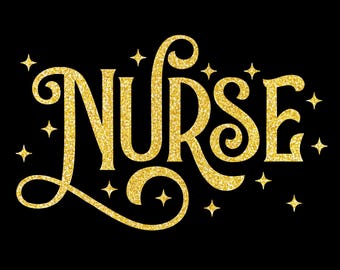 Infermiera di Natale SVG PNG: magliette e regali per le feste con design glitterato per infermiere (download digitale)