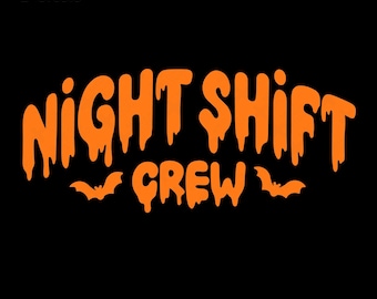 Funny Nurse Halloween SVG PNG: Night Shift Crew, Rn Cna Emt Squad (Digital Download)