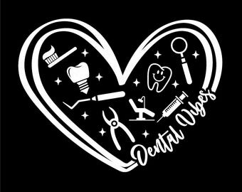 Dental Heart SVG PNG: Dentist Squad, Health Month Appreciation Gift (Digital Download)
