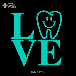 Love Teeth Svg Png, Dental Vibes Svg, Dentysta Svg, Oddział stomatologiczny Svg, Prezent na Miesiąc Zdrowia Jamy Ustnej, Cyfrowe Pobieranie Sublimacji PNG i SVG Cricut