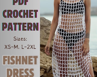 Patrón de vestido de crochet PDF Patrón de top de crochet Patrón de vestido de verano Moda de crochet Patrón de crochet fácil Puntada Patrón de crochet PDF