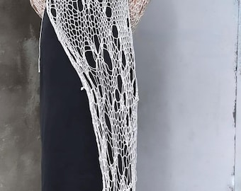 Robe en maille en maille bohème au crochet robe longue tenue de festival robe en résille robe d'été grunge couverture de plage alt mode vêtements bohèmes