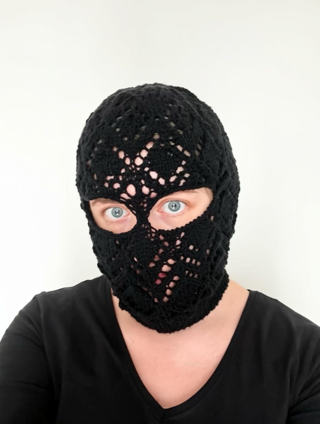 Balclava Rave Balaclava Black Mask: Custom Color Rave Cyberpunk Cosplay, Ghost Mask ...