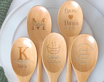 Custom Engraved Wooden Spoon: Personalized Cooking Gift