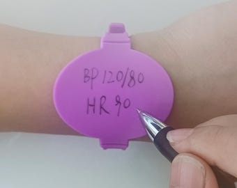 Erasable Silicone Nurse Wristband: Memo Band, Quick Notes, Classroom, Police