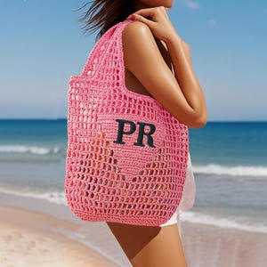 Personalisierte Raffia Strand Einkaufstasche für Frauen Personalisierte Geschenk für sie Strohtasche mit Initialen Raffia Tote wiederverwendbare Einkaufsschultertasche
