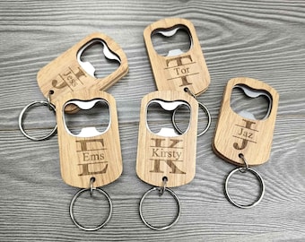 Personalized Custom Wooden Bottle Opener,Engraved Groomsman Gift, Wedding Favor,Party Favors,Business Promotional Items