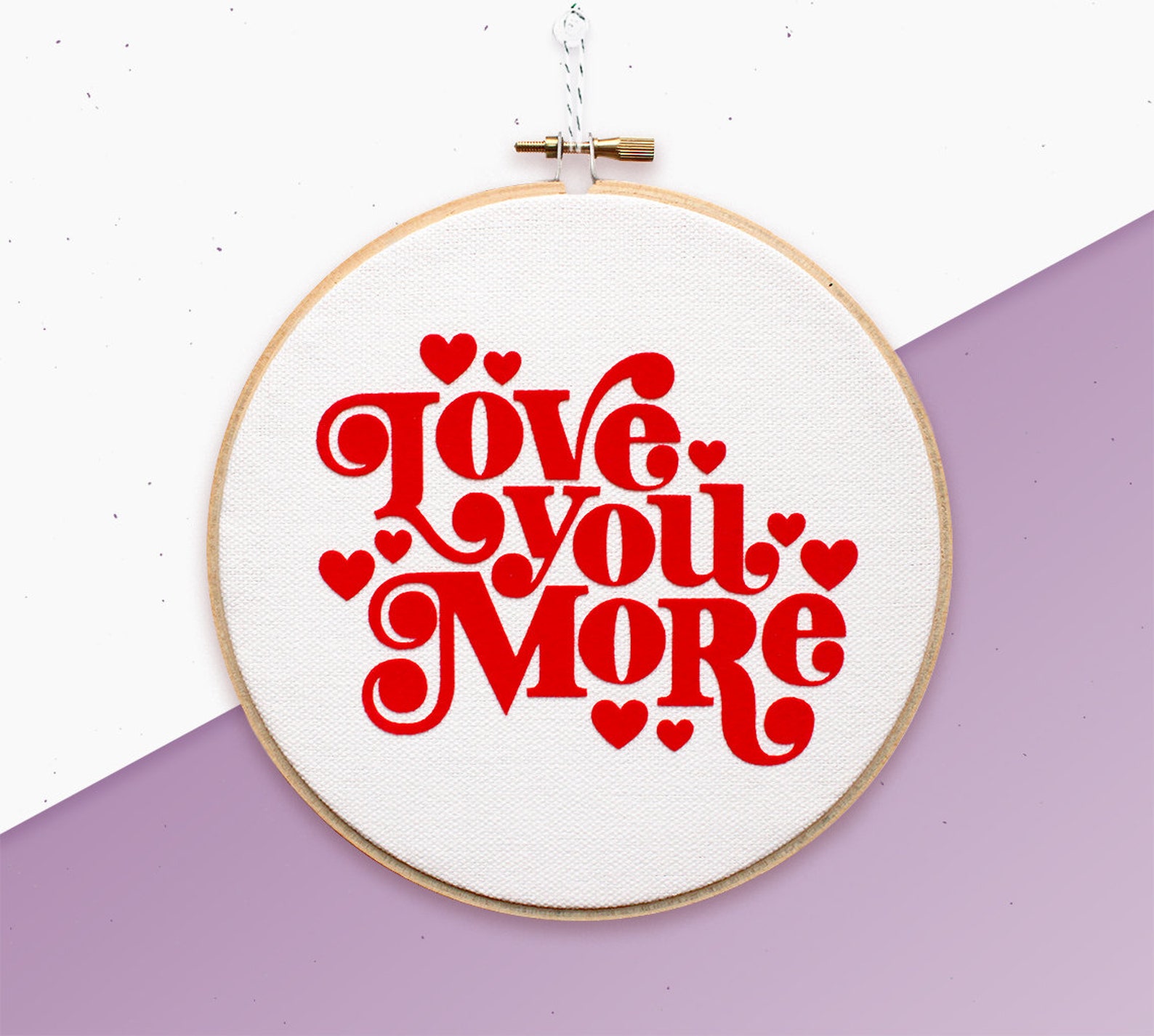 Love you more embroidery hoop art nursery wall art wedding  etsy Love you more embroidery hoop art nursery wall art wedding  etsy