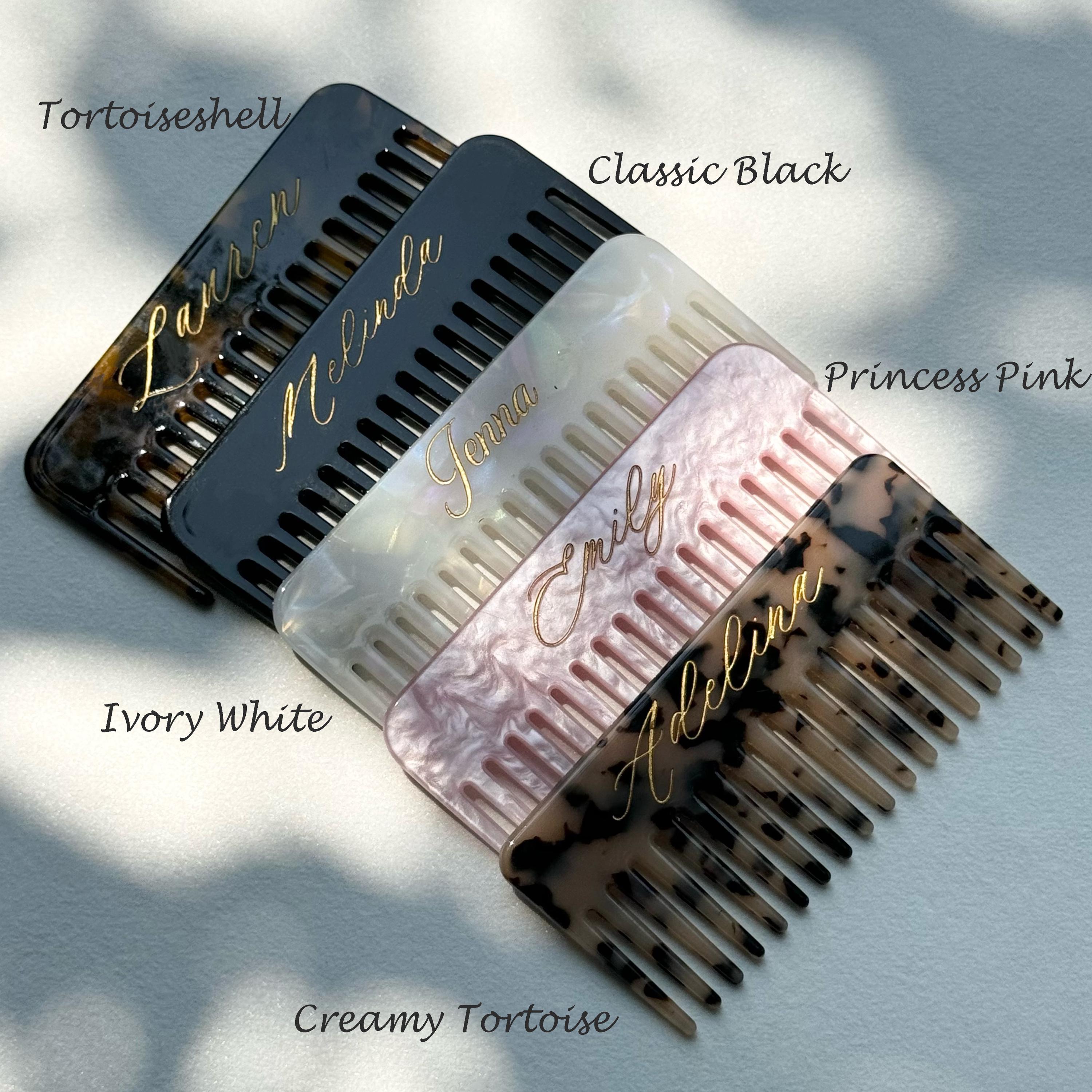 Personalized Name Hair Comb, Custom Engraved Text Logo Comb, Travel ...