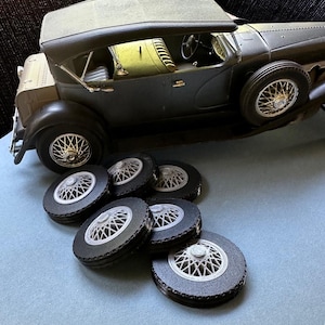 Duesenberg Hubley models 3D Printed Replacement Tires & Wheels 6 sets NEW
