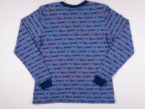 Vintage Unique Long Sleeve "Bull Shirt" / BS - Ha… - image 3