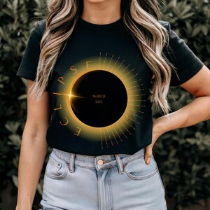 March 29th Eclipse T-shirt, Astronomy Tee, Unisex Solar Eclipse shirt, Eclipse Event 2025 Shirt, Solar Eclipse Tshirt March 29