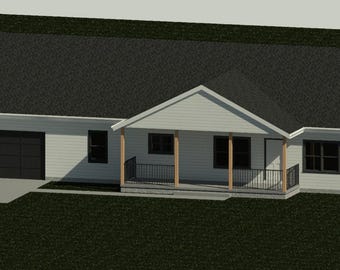 RANCHO de nivel principal de 1,470 pies cuadrados con 2 dormitorios y baños.